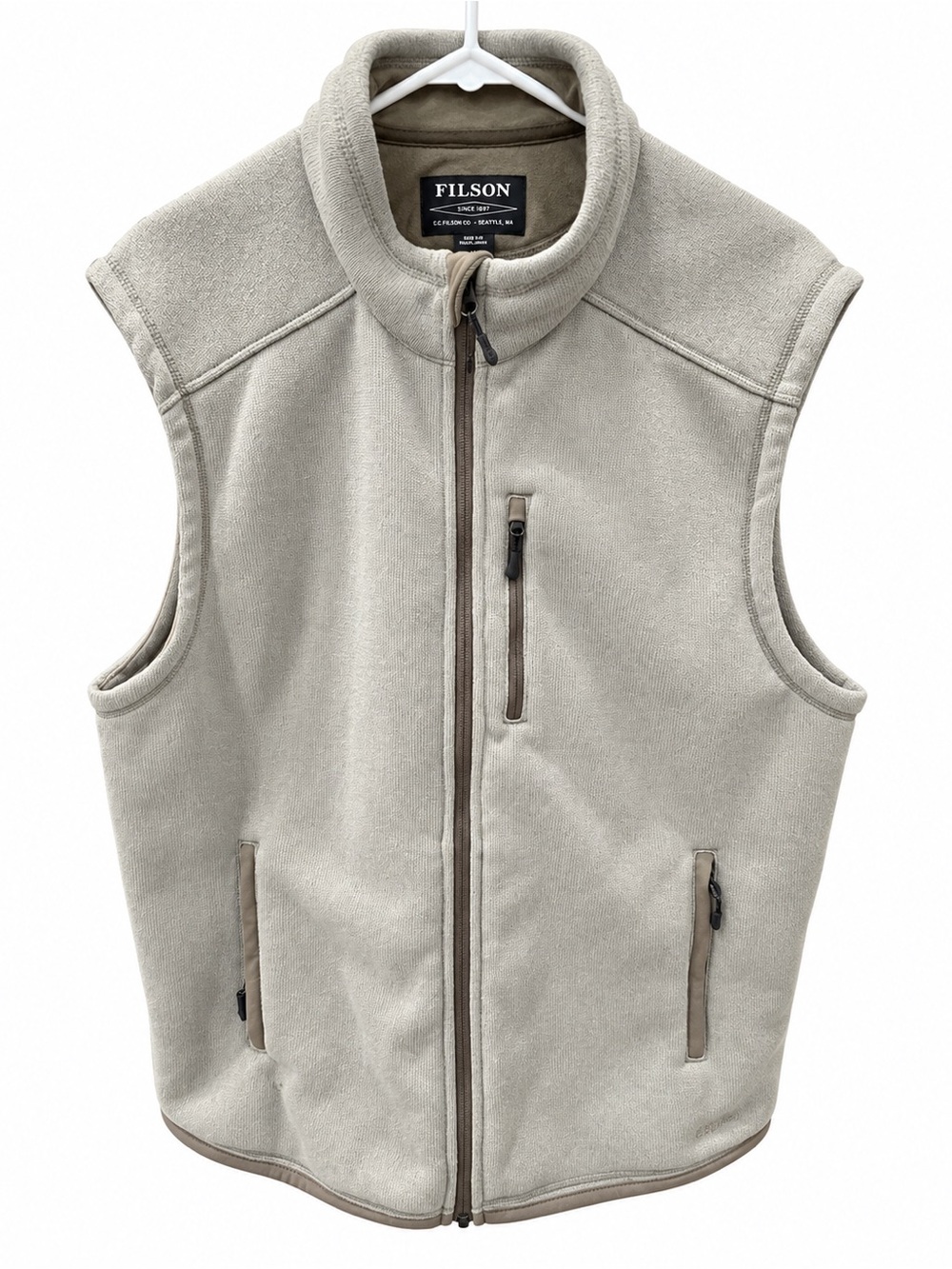 C.C. Filson Co Knit Full-zip Vest with Polar fleece interior- Men’s XL